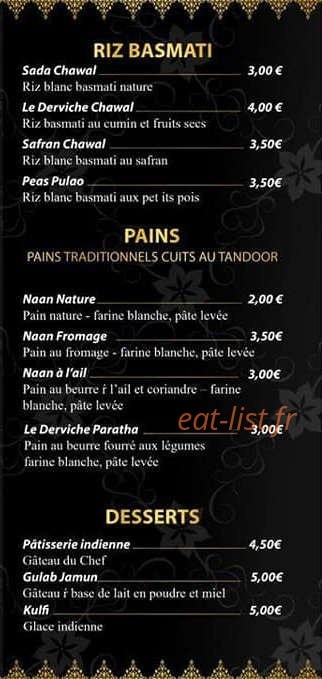Le Derviche — carte page 5