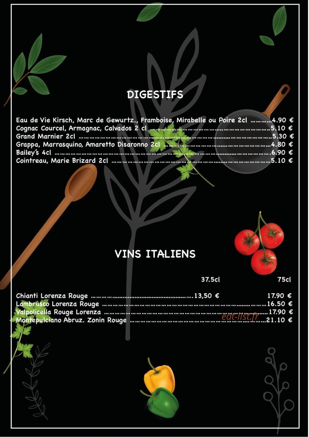 Restaurant Le Napoli — carte page 6