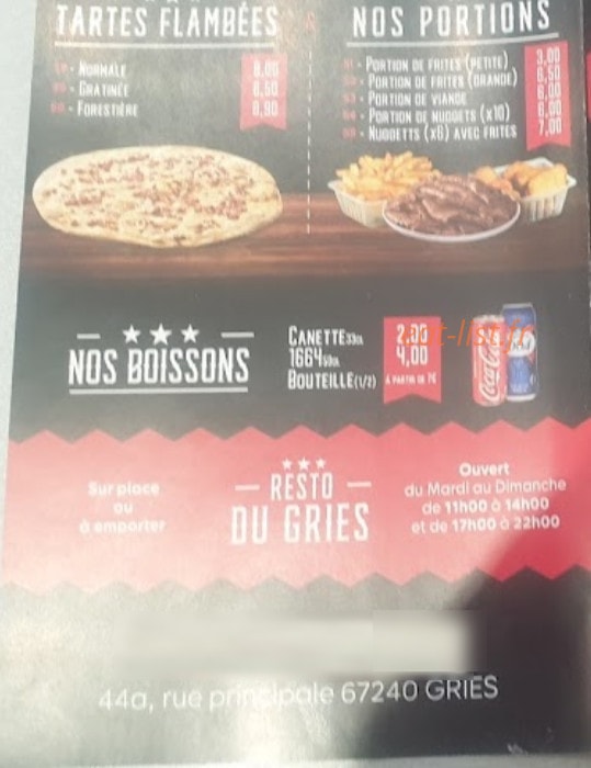Resto gries — carte page 4