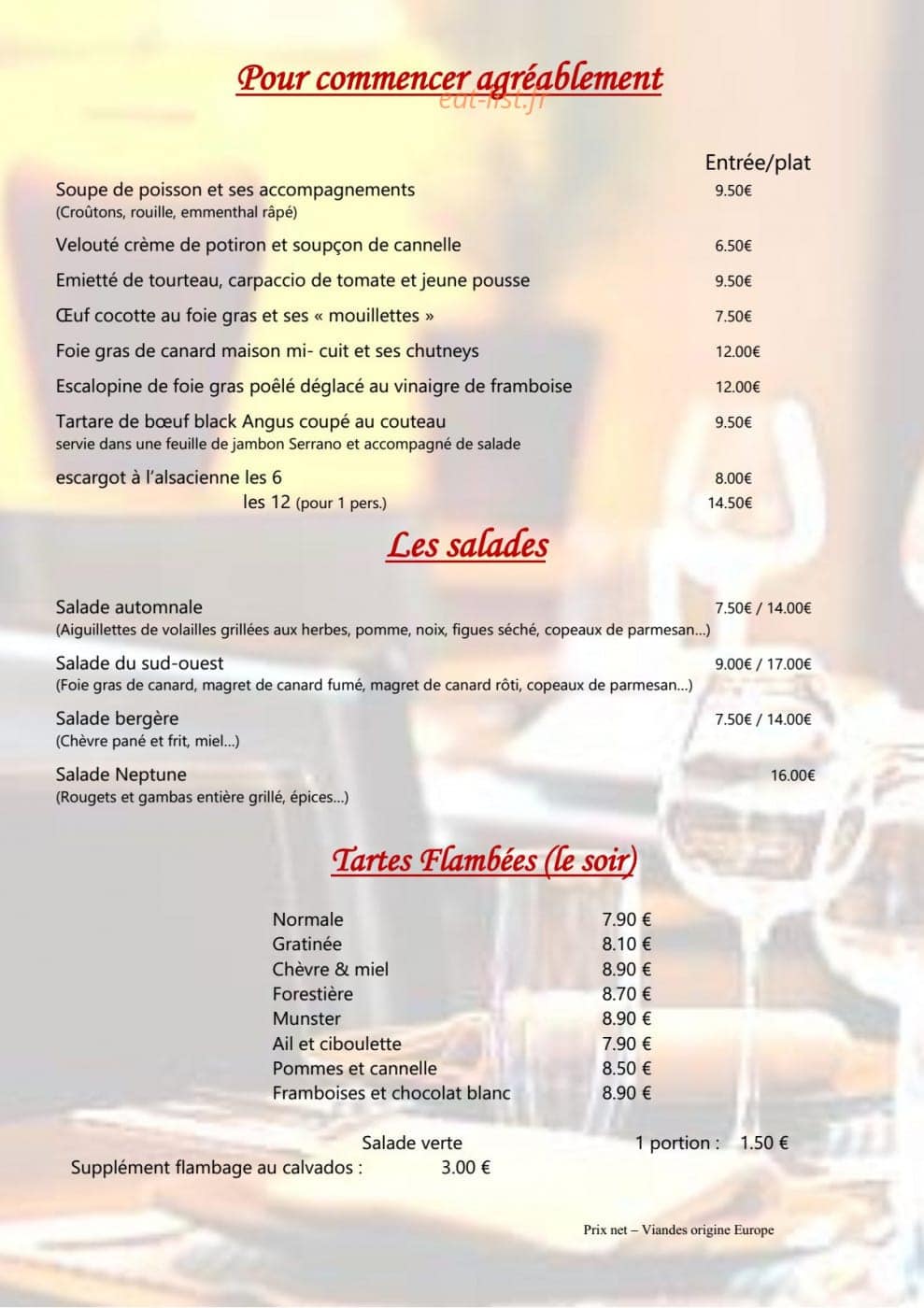 A La Rose — carte page 2