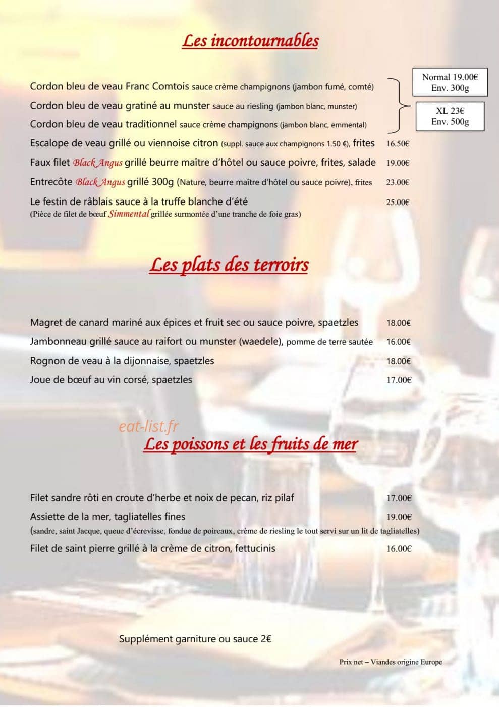 A La Rose — carte page 3