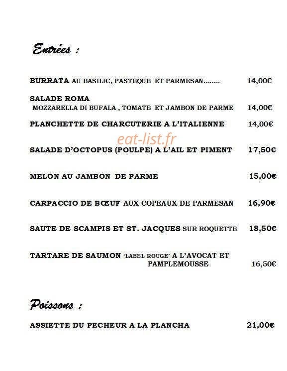 Au Cerf — carte page 1