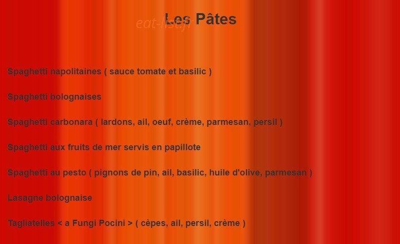 Au Soleil — carte page 5