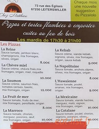 Chez Matthieu — carte page 1