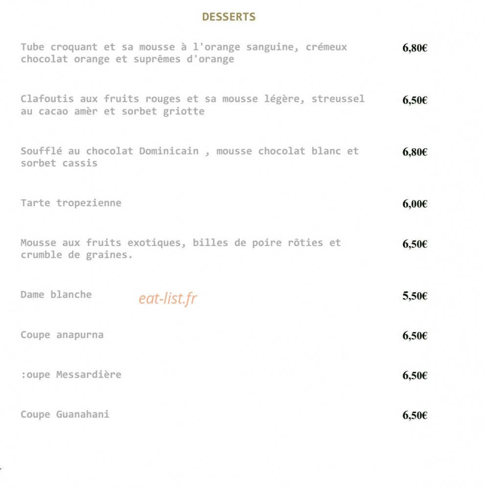 Restaurant au boeuf — carte page 2