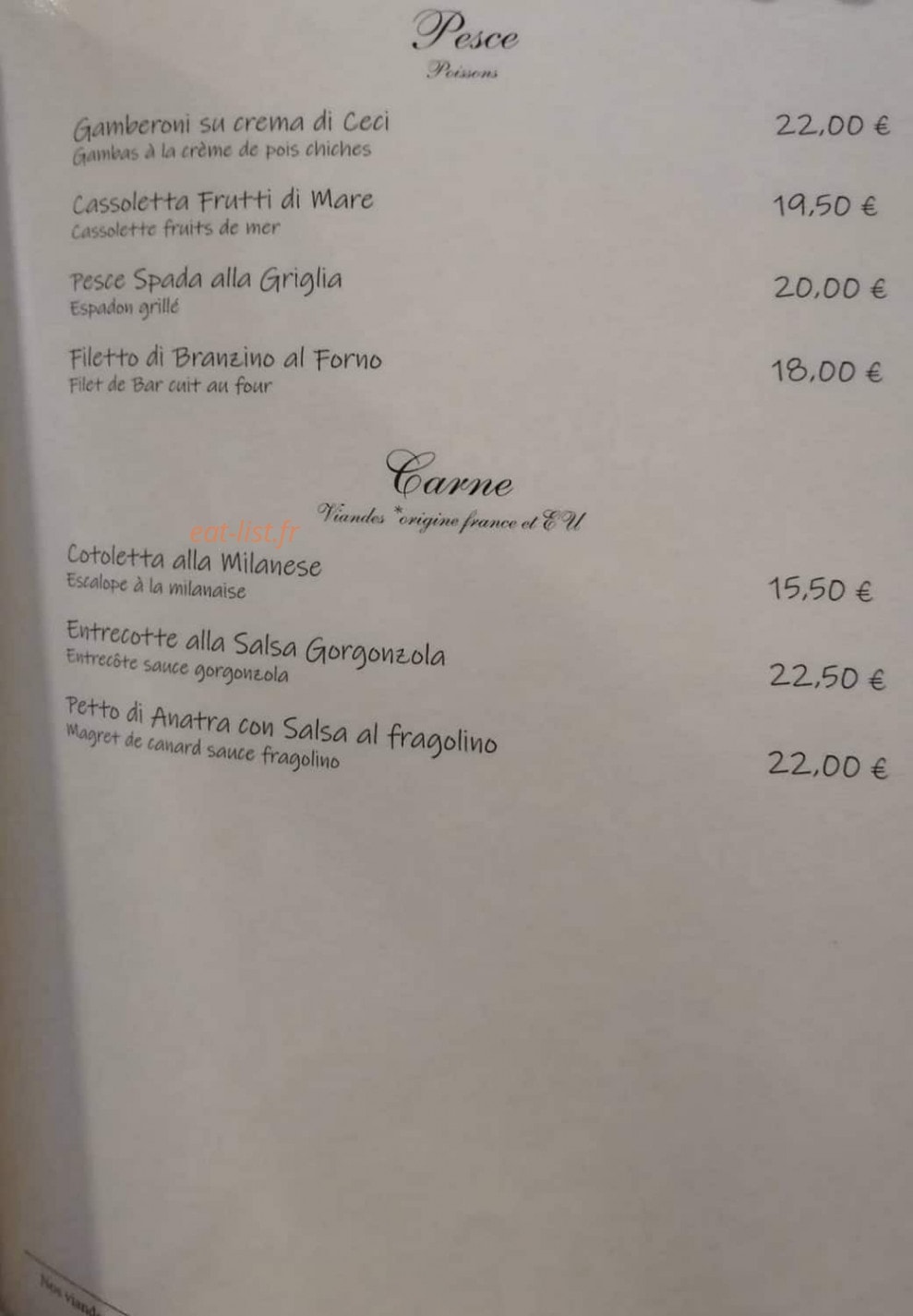 La Tavola d'Italia — carte page 3