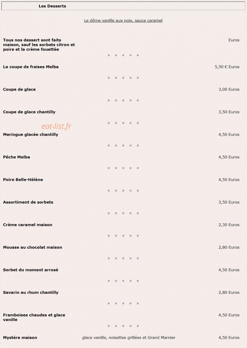 À L'Etoile — carte page 4