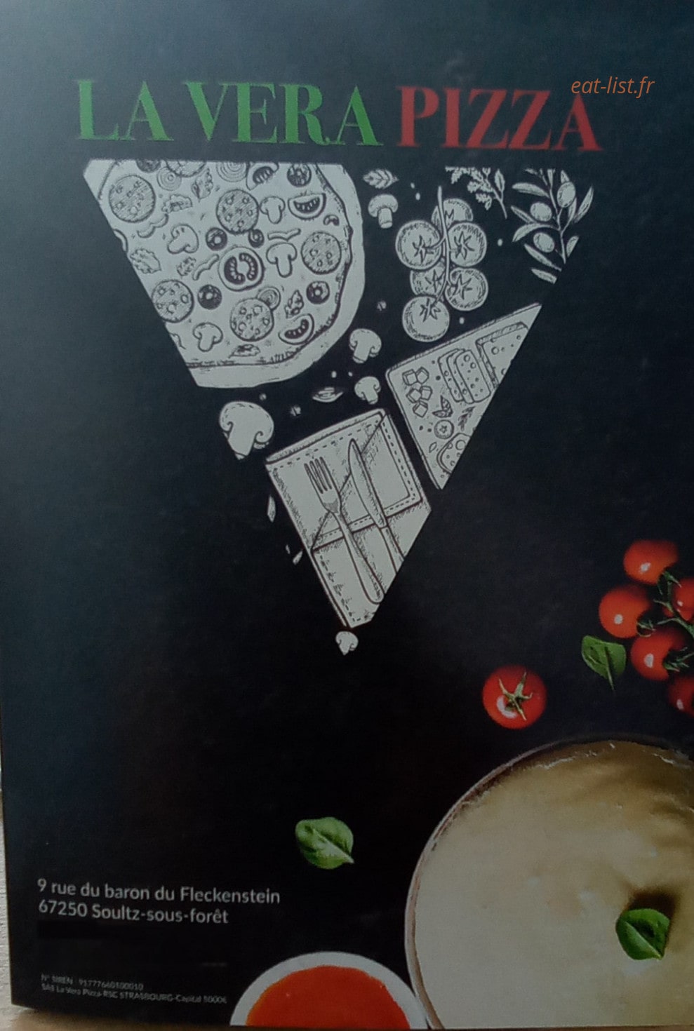 La Vera pizza — carte page 1
