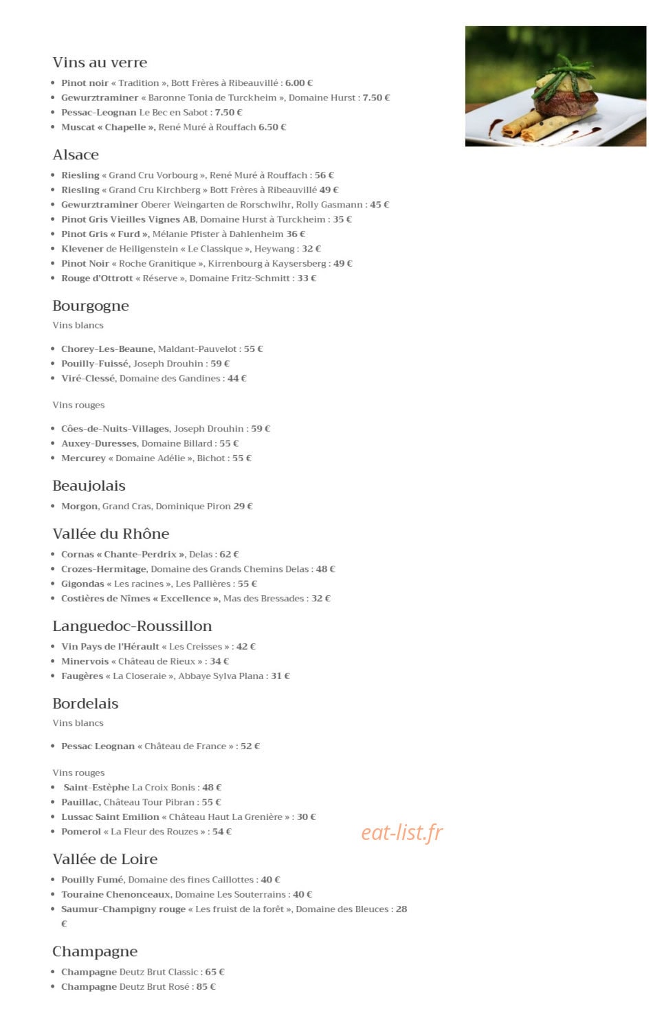 Restaurant de l'écluse 16 — carte page 3