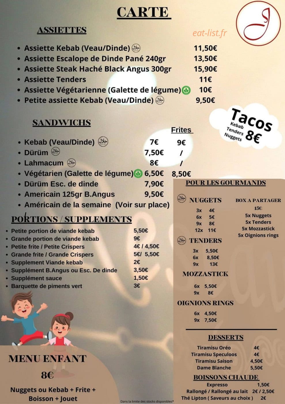 Snack Chez Jules — carte page 3