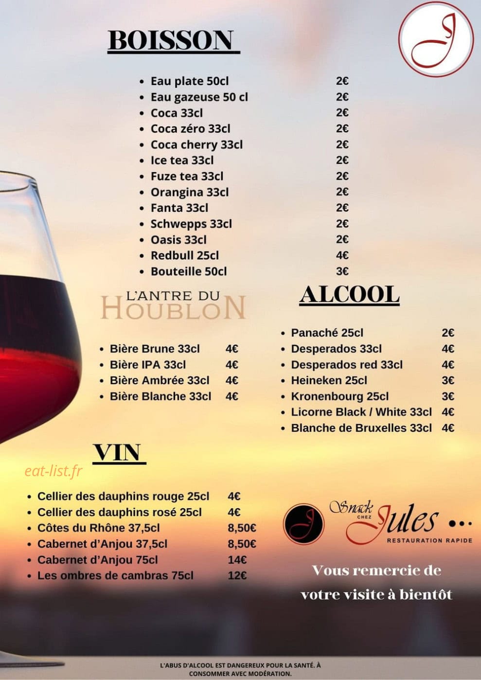 Snack Chez Jules — carte page 4