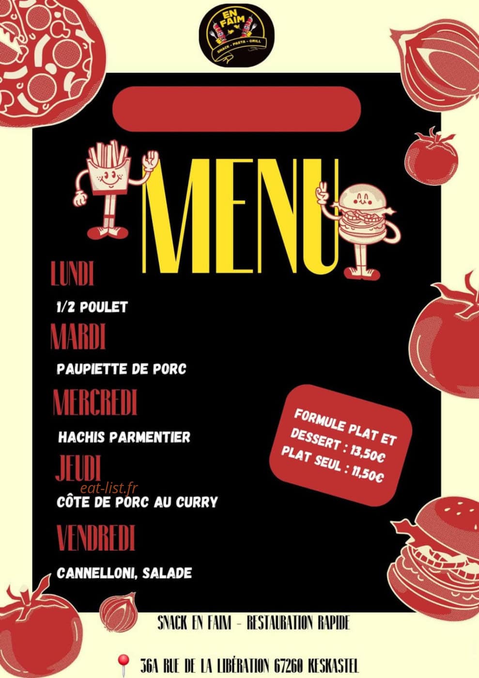 En Faim — carte page 1