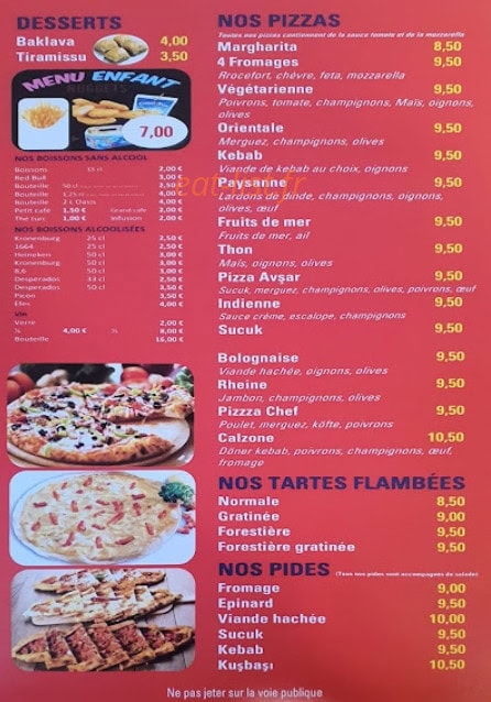 Avsar Kebab — carte page 2