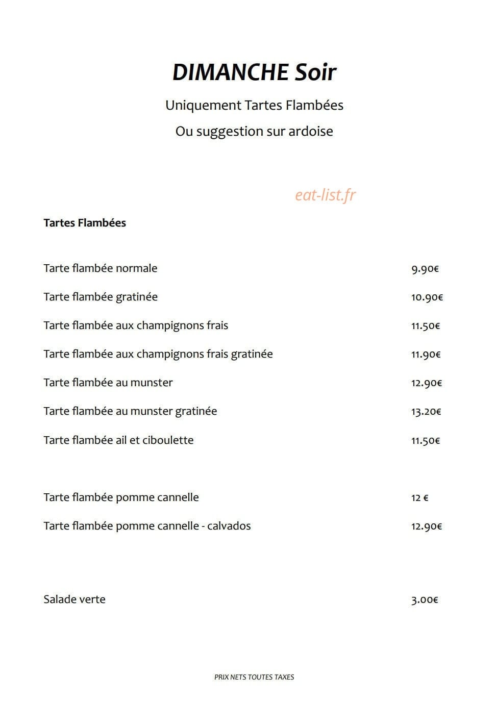 L'Escale des Gourmets — carte page 3