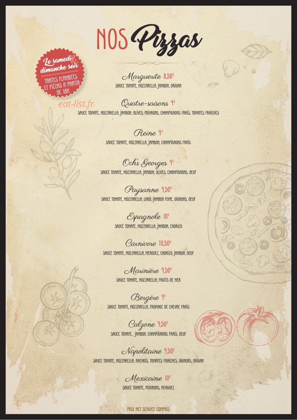 Au Boeuf — carte page 6