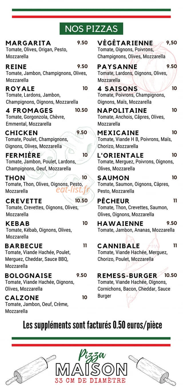 Remess-Pizza — carte page 2