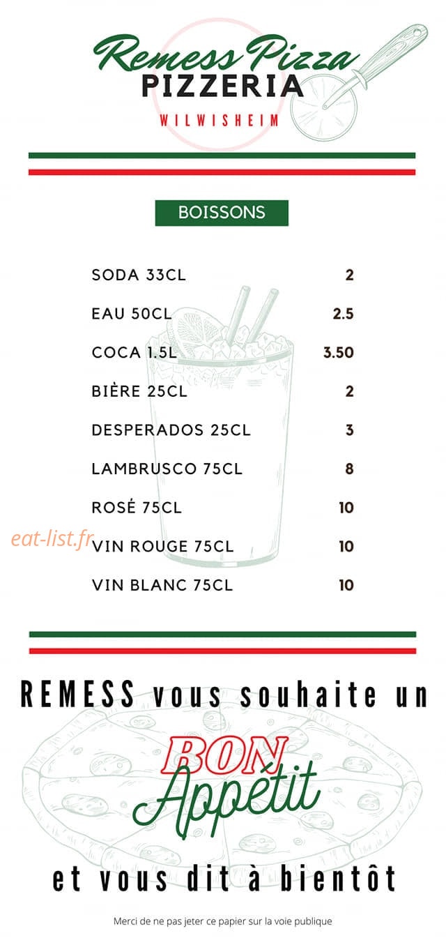 Remess-Pizza — carte page 4