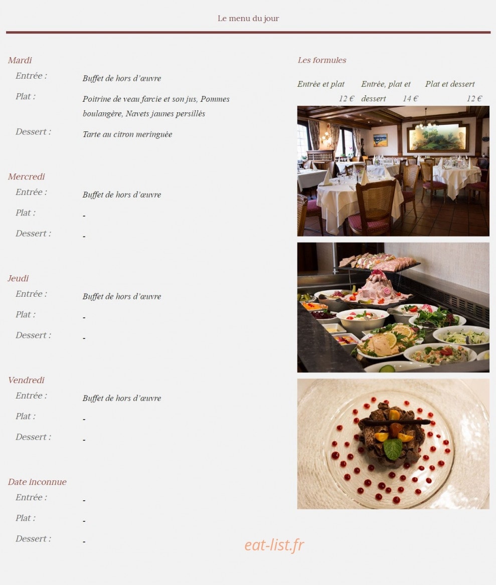 Hostellerie Saint-Florent — carte page 4