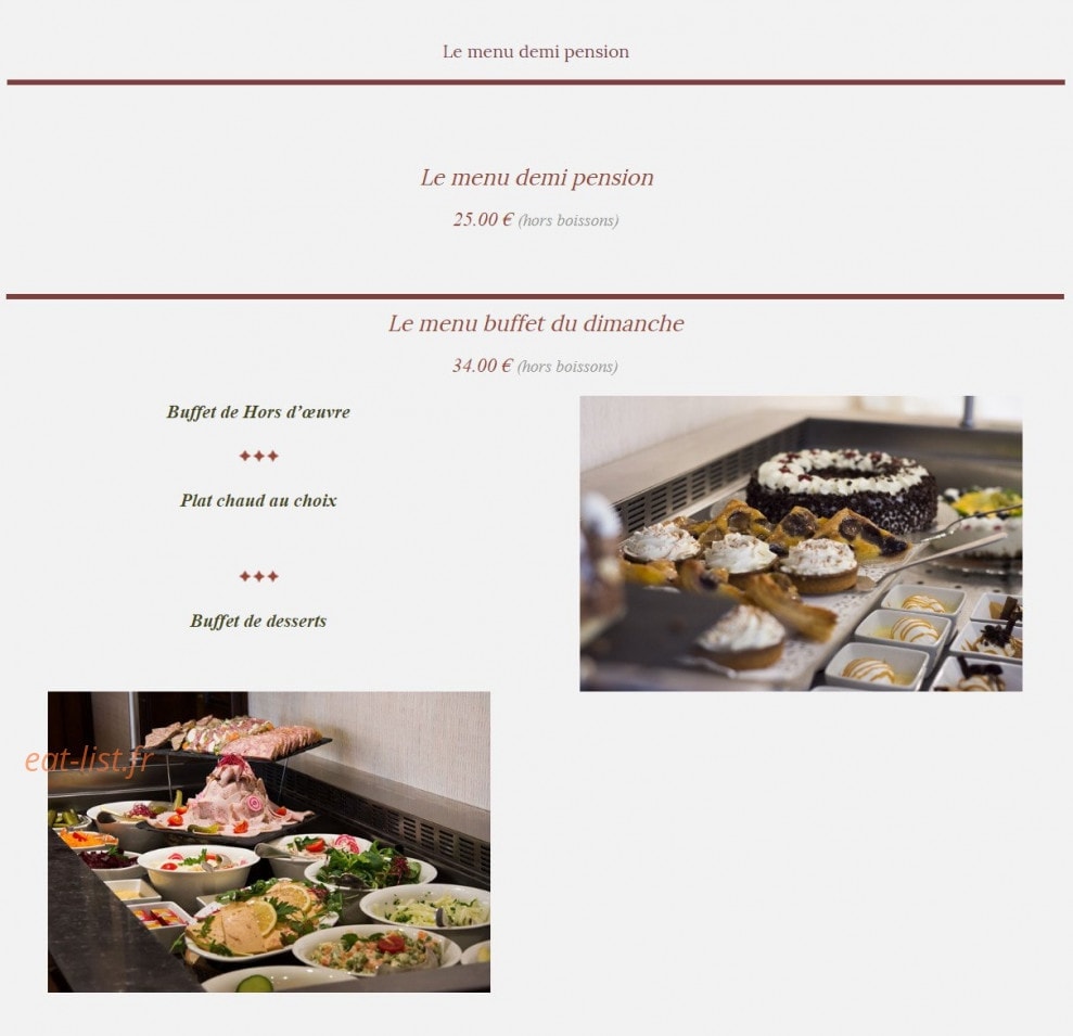 Hostellerie Saint-Florent — carte page 6