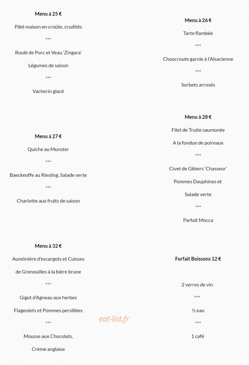 Au Lion d'Or — carte page 9
