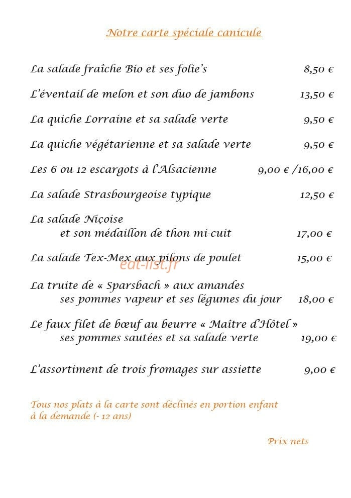 Au Lion d'Or — carte page 14