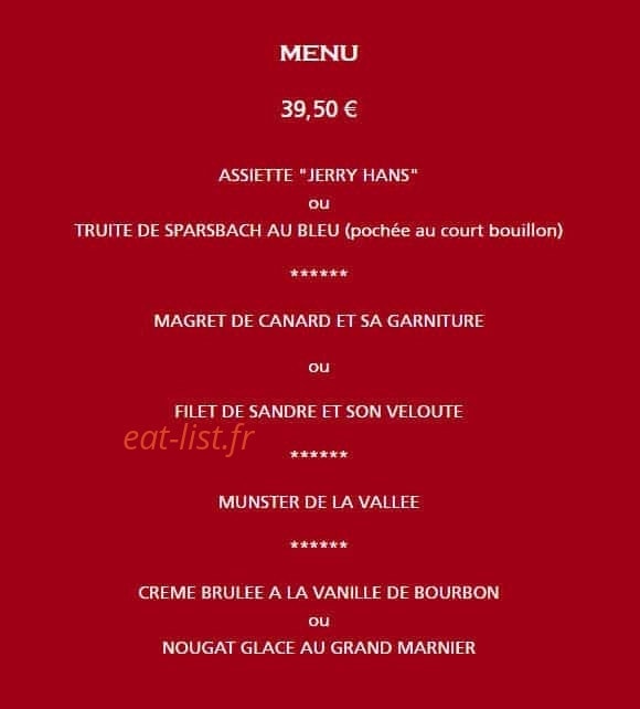 Hôtel-restaurant des Vosges — carte page 2