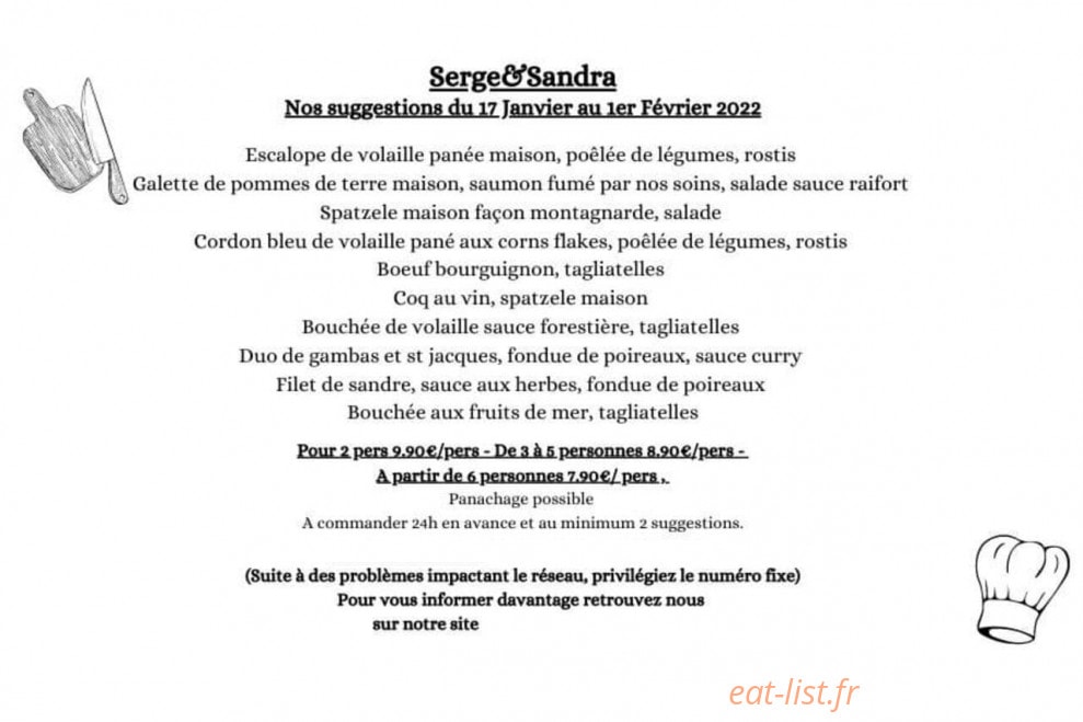 Serge & Sandra — carte page 1