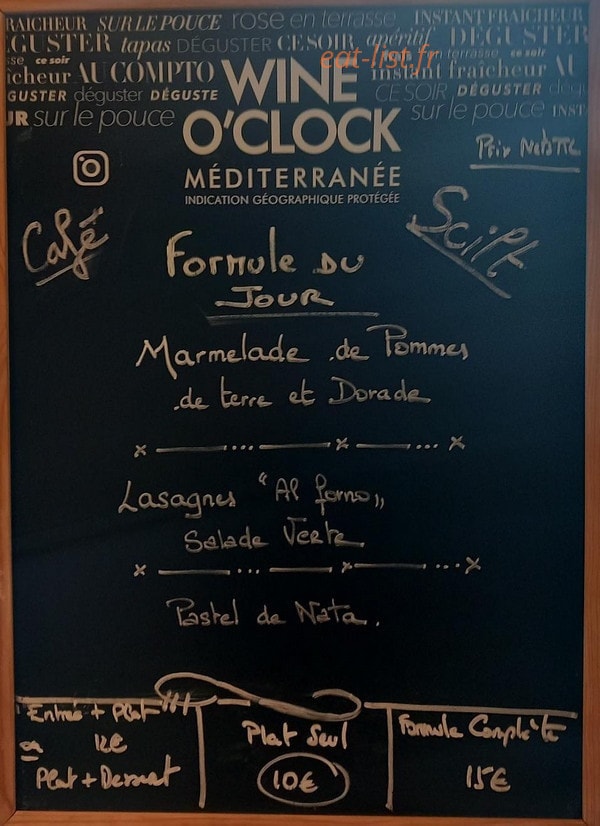 Café Scilt — carte page 1