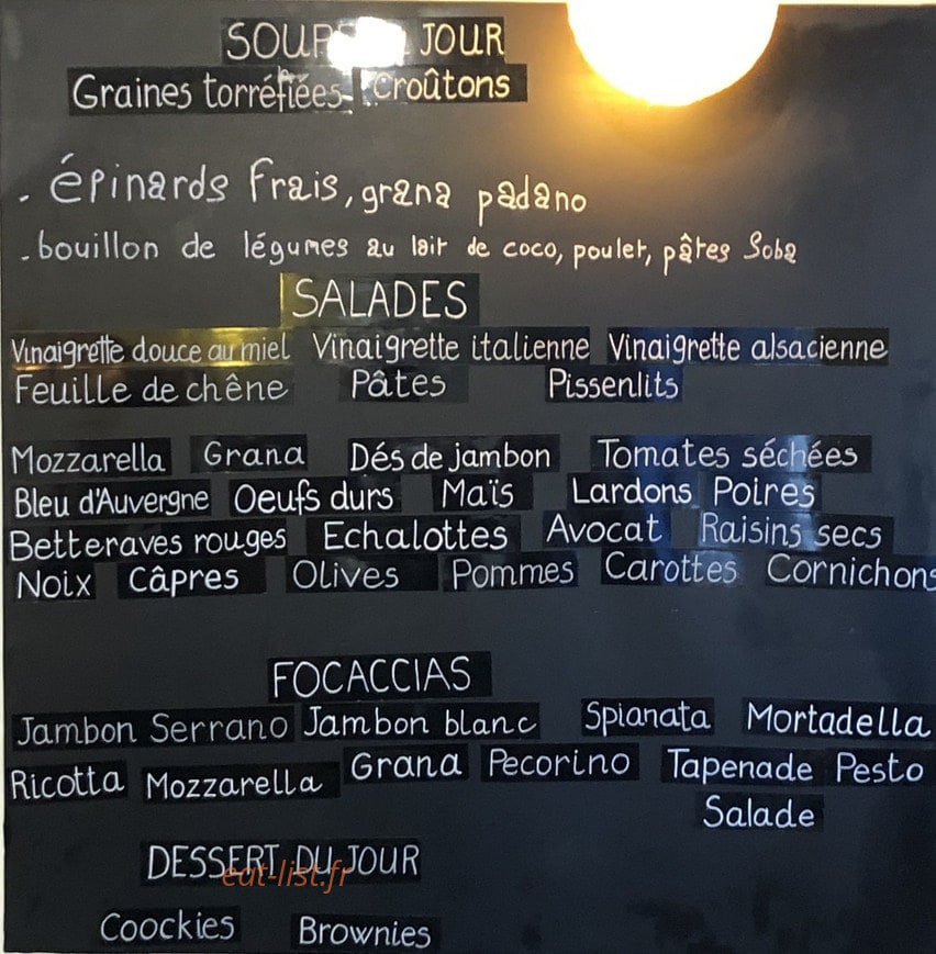 Chez Benoît — carte page 1