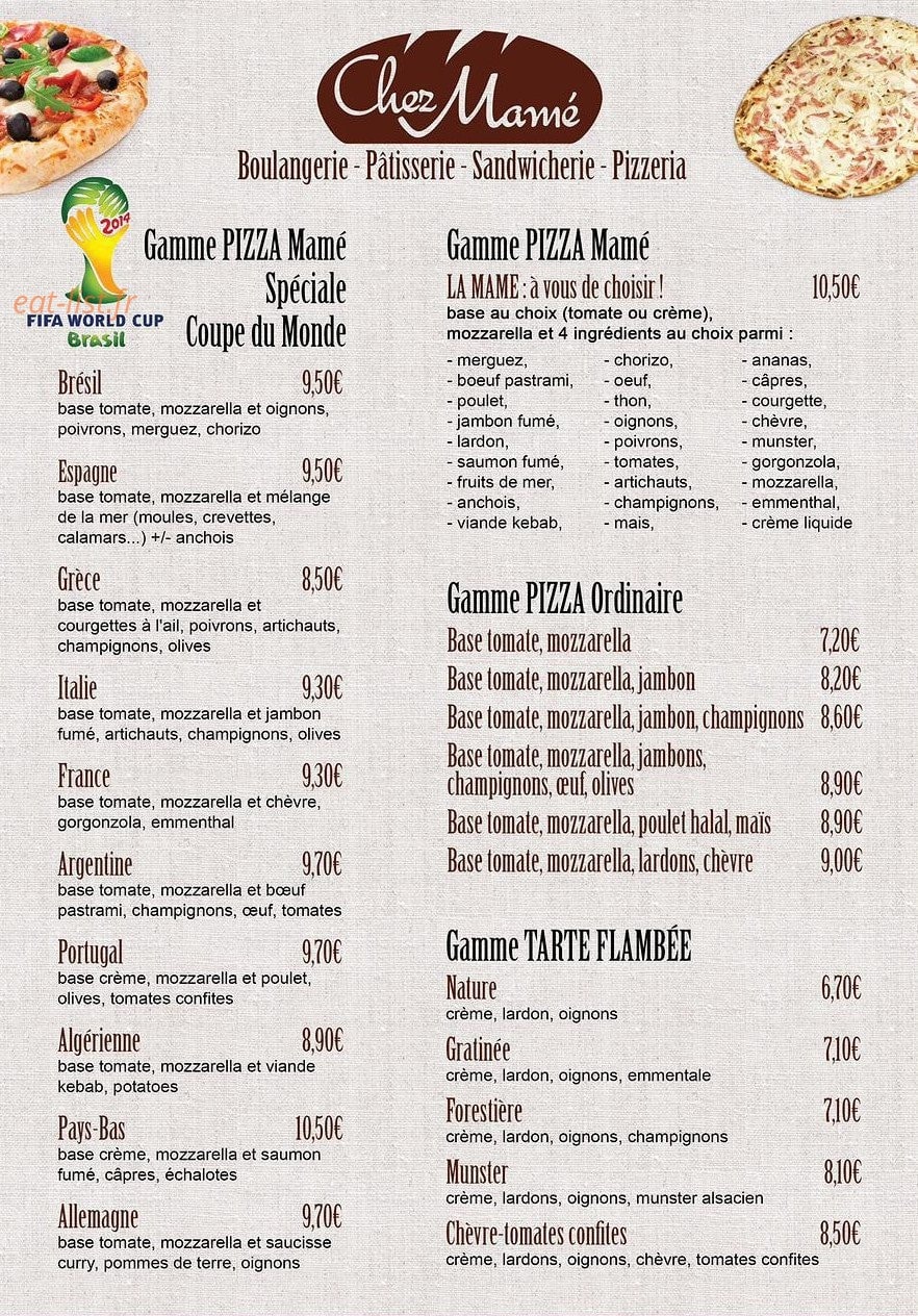 Chez Mamé — carte page 1