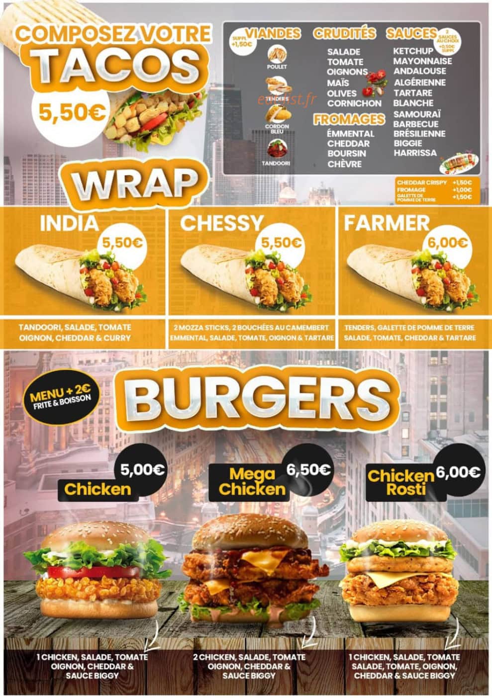 Chicken Food — carte page 2