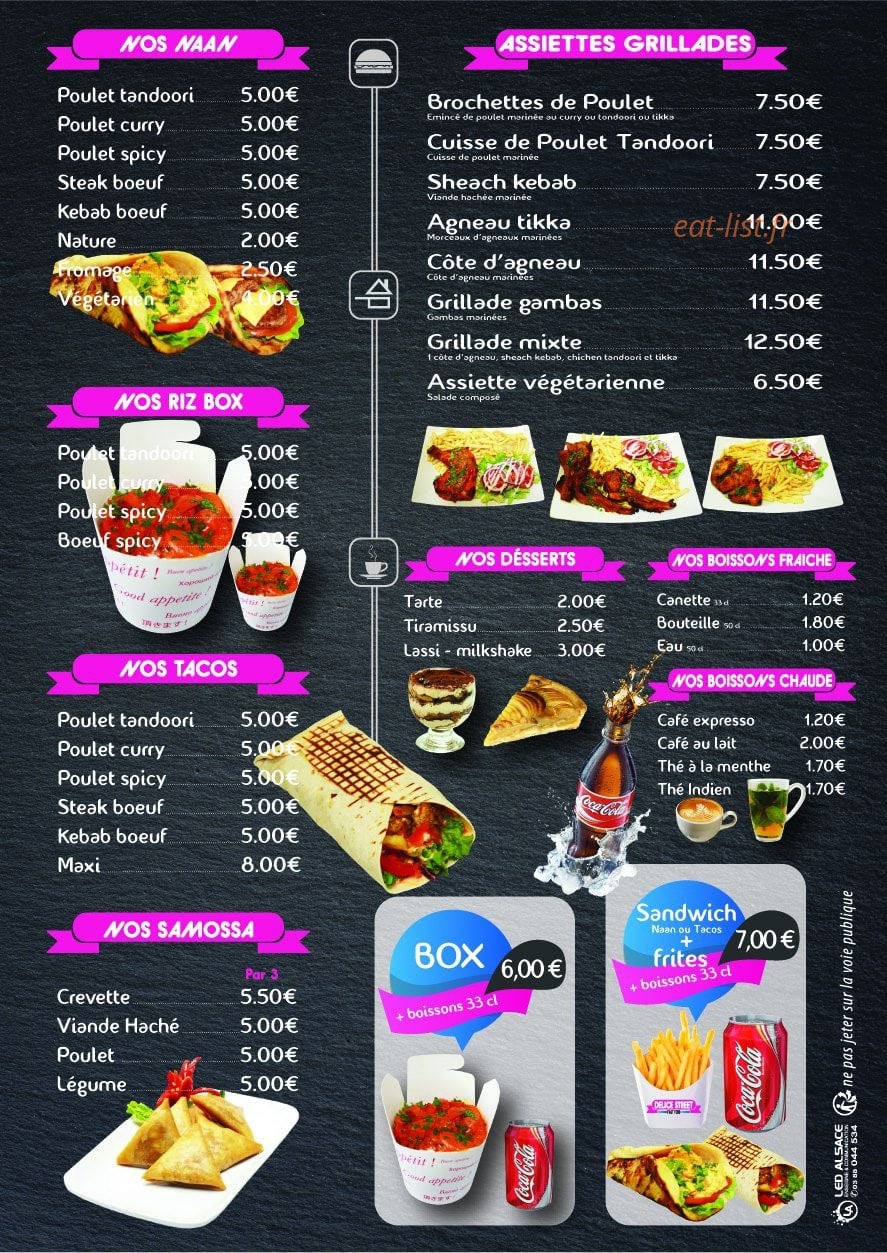 Délice Street — carte page 2