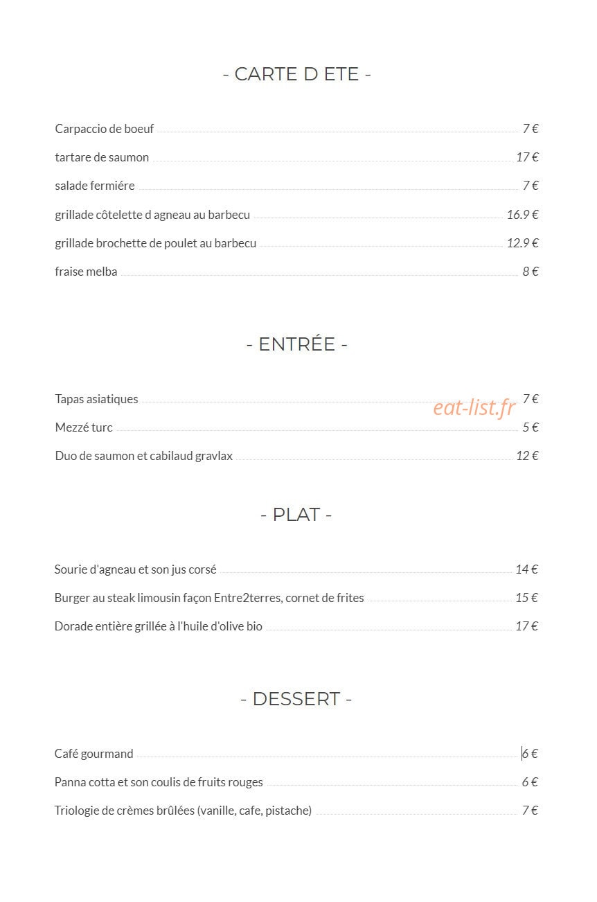 Entre 2 terres — carte page 1