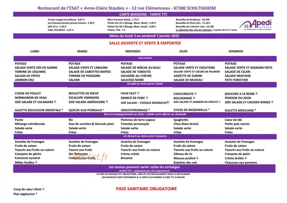 ESAT Aapei Schiltigheim — carte page 1
