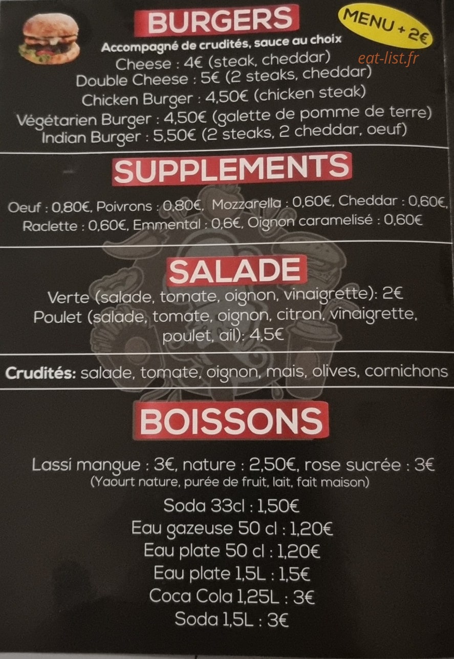 Food Corner — carte page 2