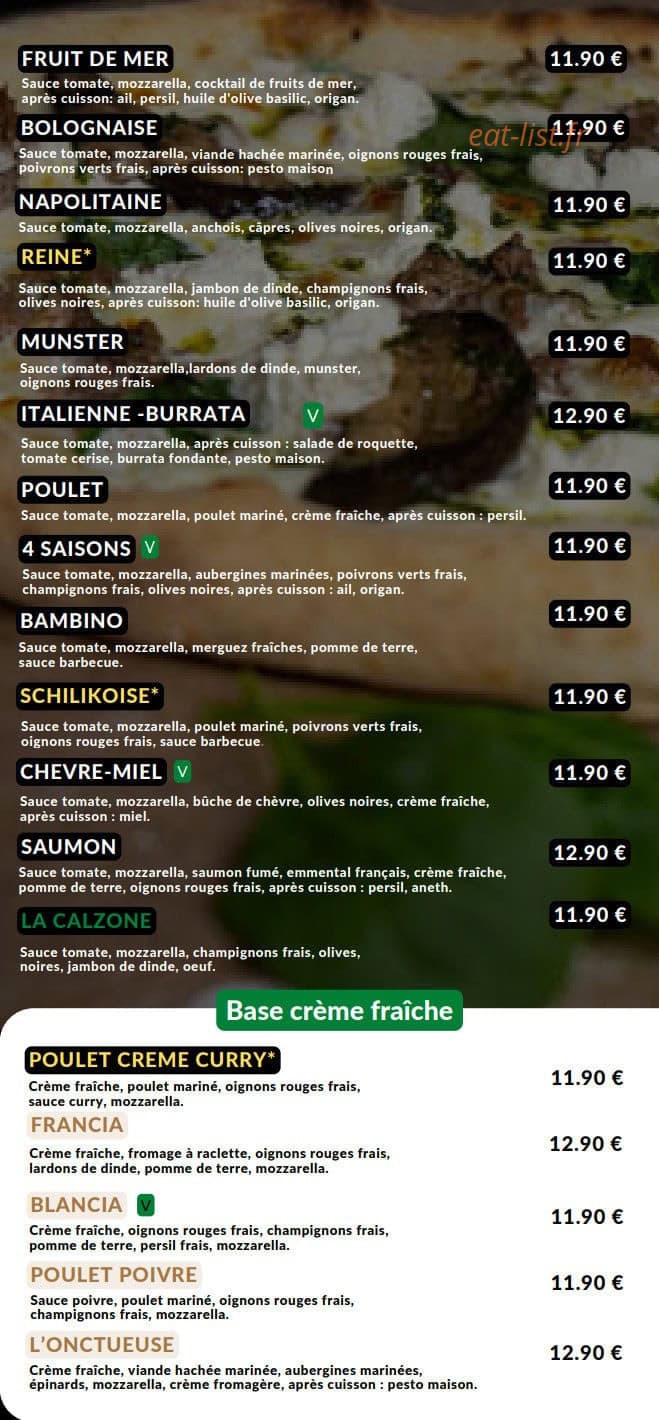 La Maison à Pizza — carte page 4
