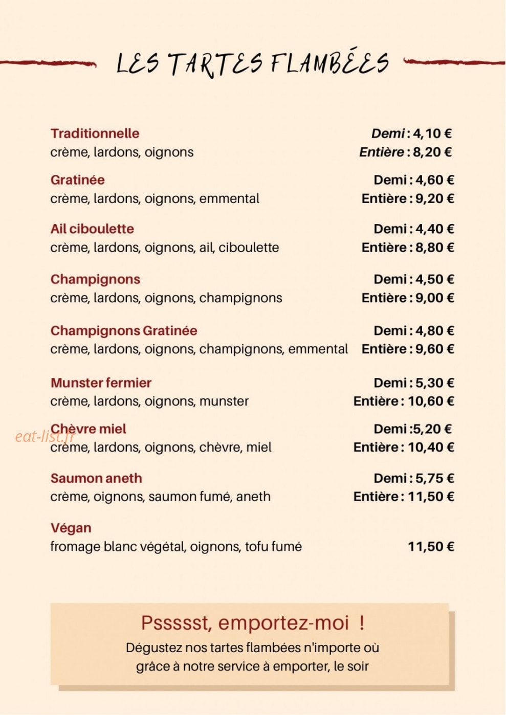 La Table du Millesime — carte page 3