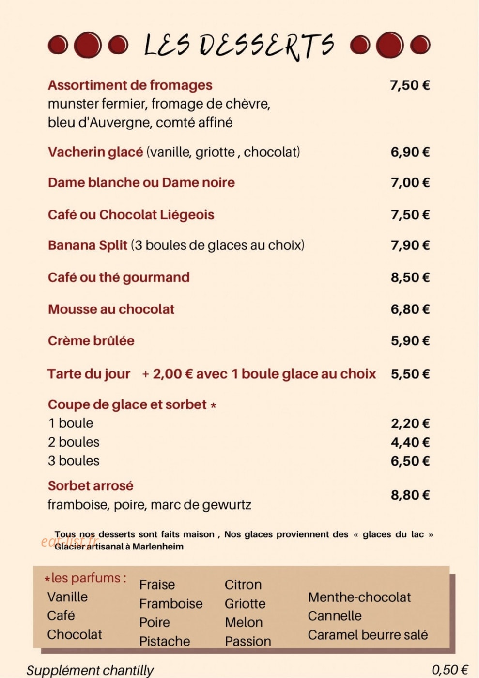 La Table du Millesime — carte page 4