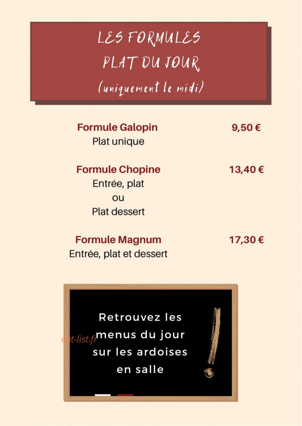 La Table du Millesime — carte page 8