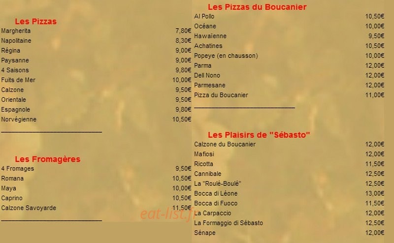 Le boucanier — carte page 1