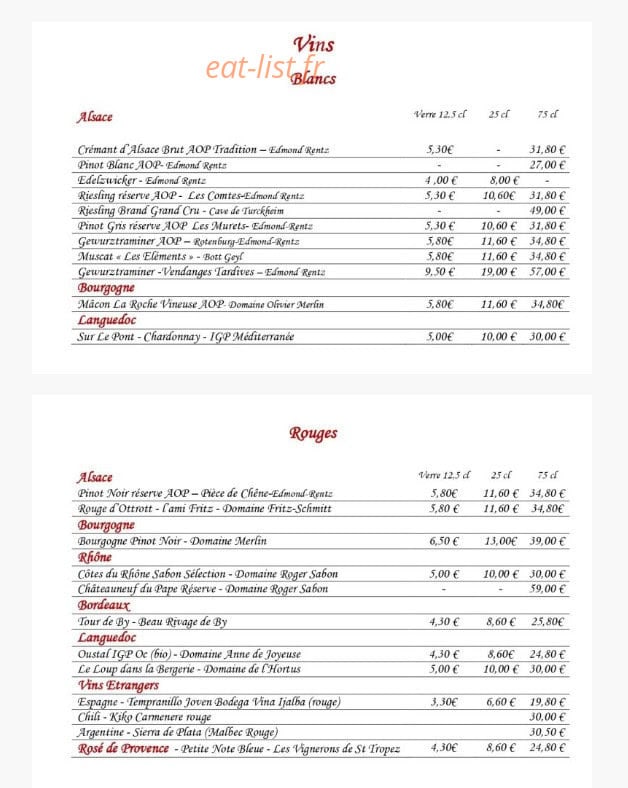 Le Diable Au Thym — carte page 6