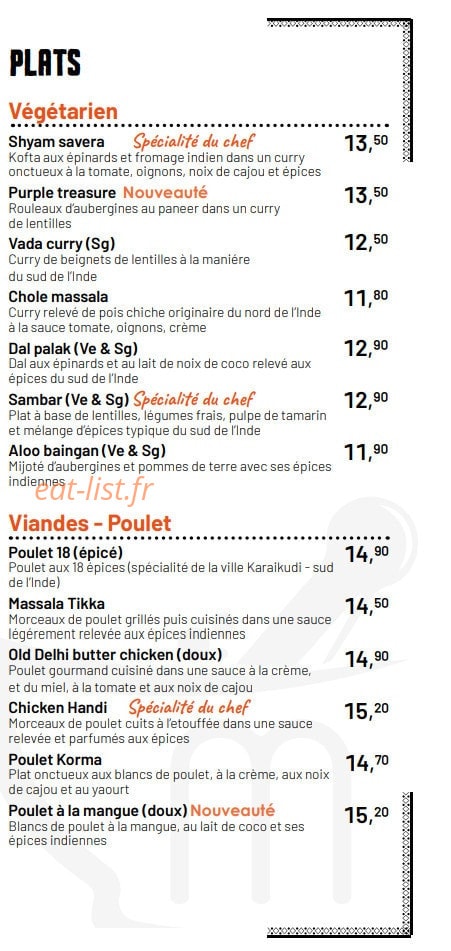 Le Massala — carte page 4