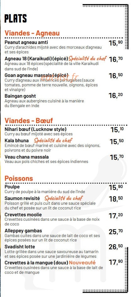 Le Massala — carte page 3
