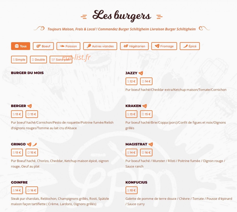 Le Pied de Mammouth — carte page 1