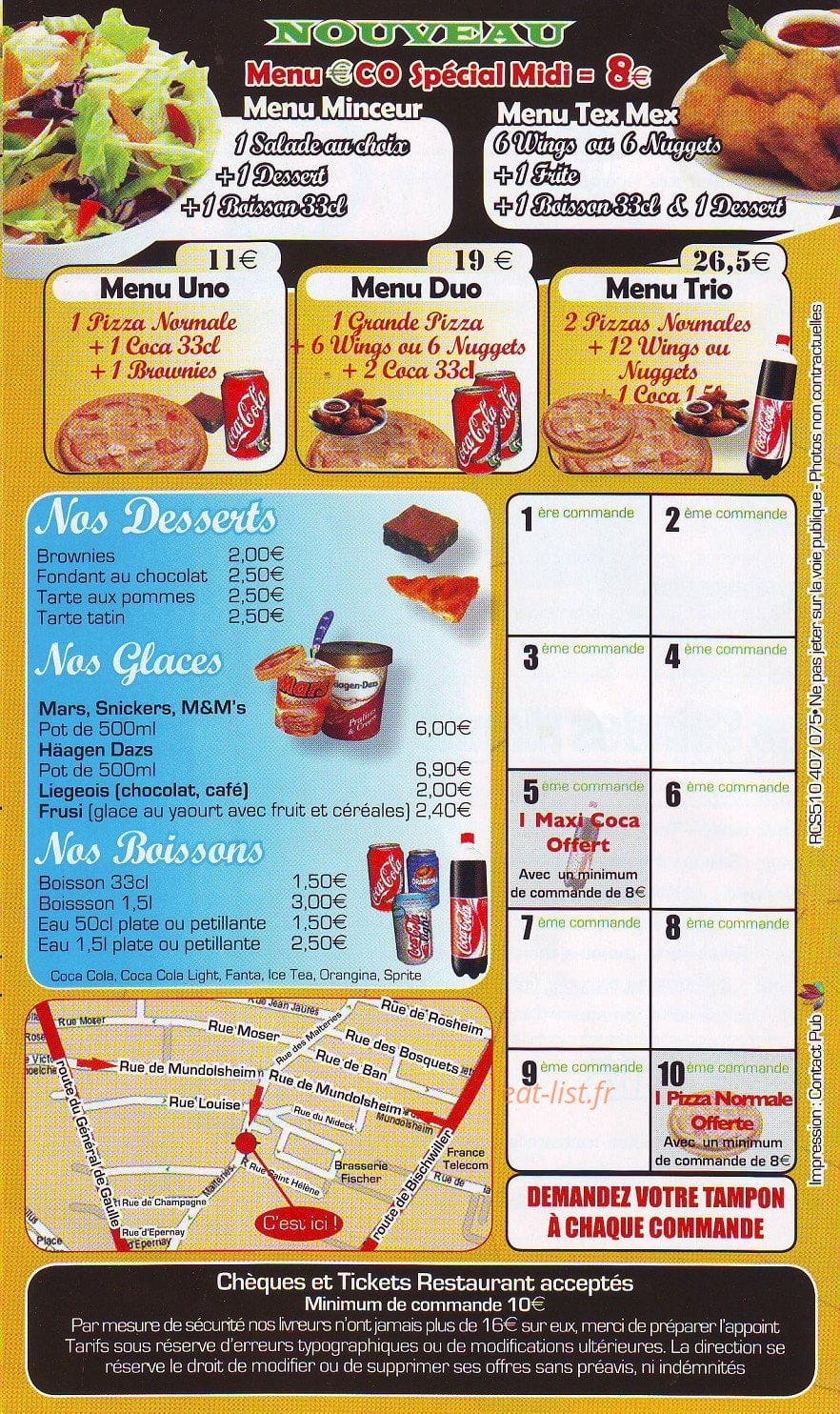 Paradise Pizza — carte page 3