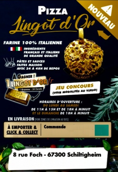 Pizza lingot d'or — carte page 1