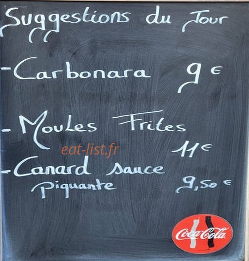 Restaurant les 3 Merlettes — carte page 1