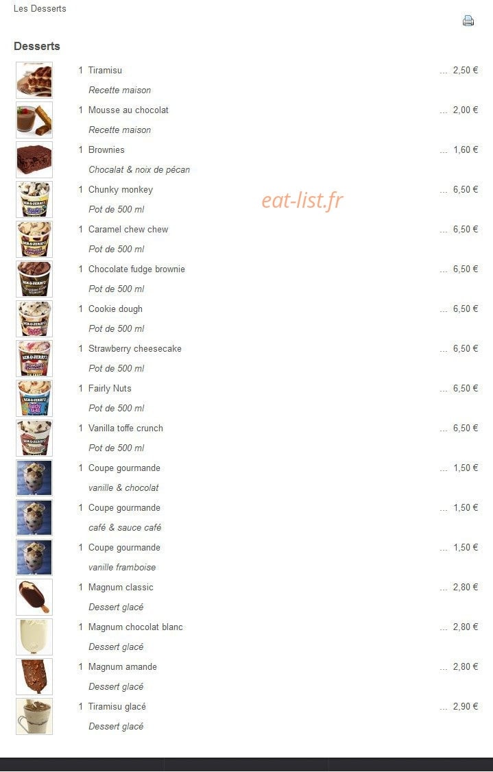 Sun Pizza — carte page 9