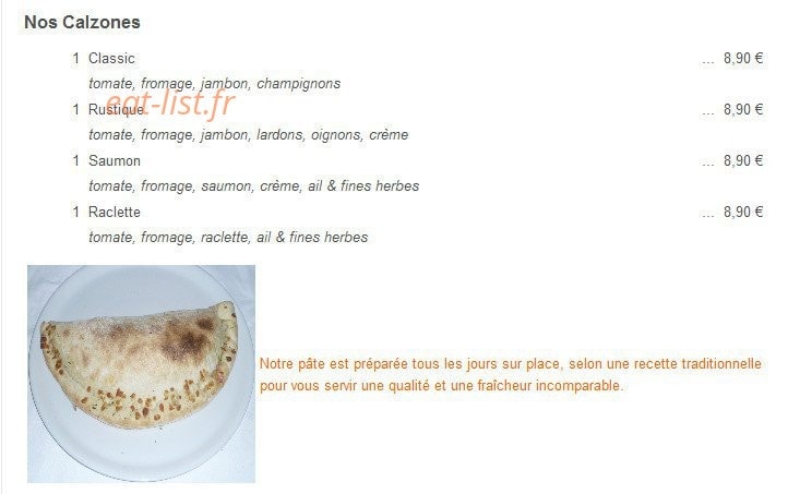 Sun Pizza — carte page 2