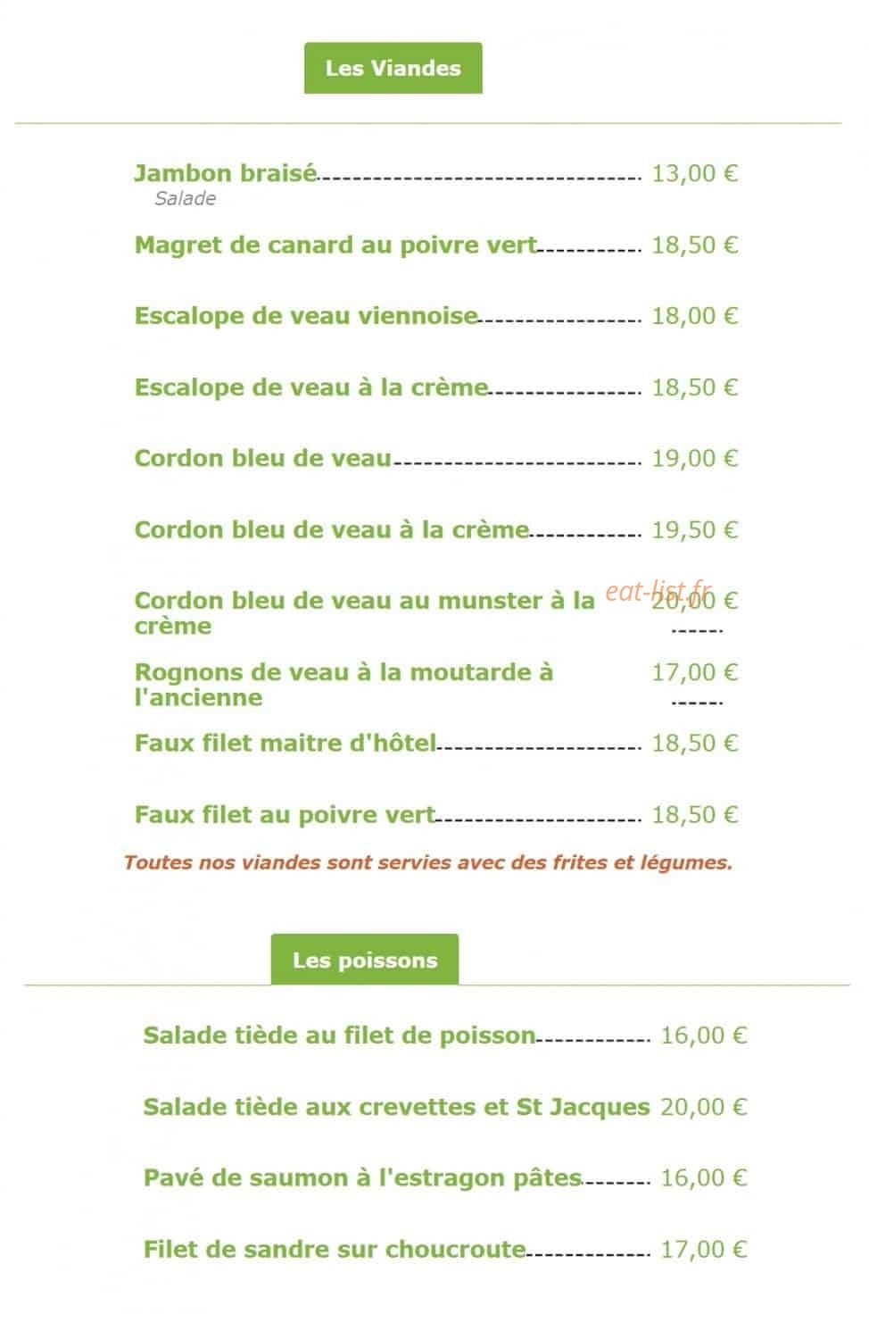 Au Tilleul — carte page 2
